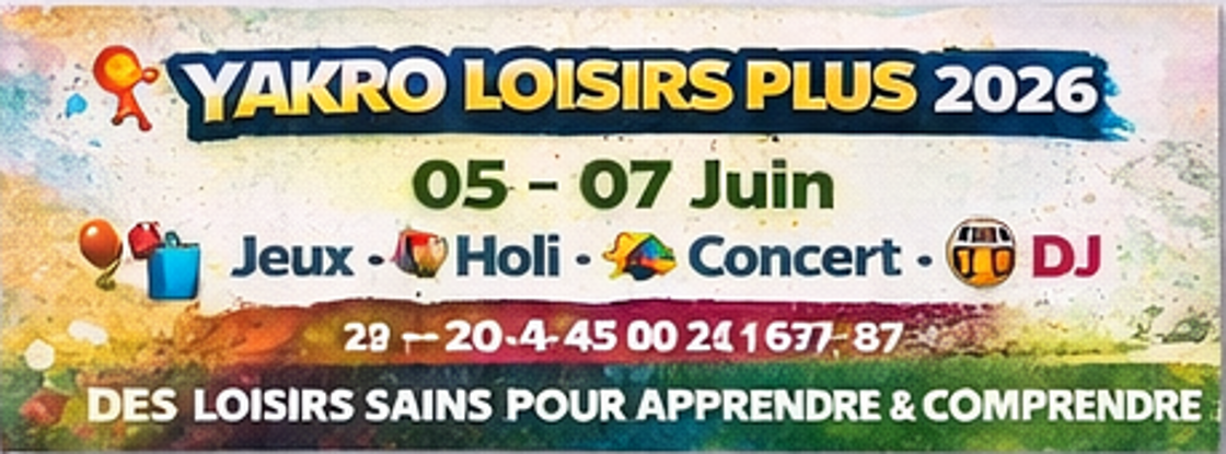 Bannière Yakro Loisirs Plus